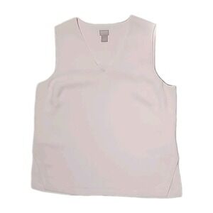Tailored (yet feminine) Pink Layered Tank. Back Detail. Chico's Black Label 2/L